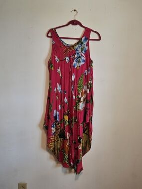 Seven Islands Floral Coverup - Hot Pink